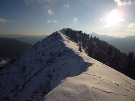 A crête vers le sommet de Clairet.