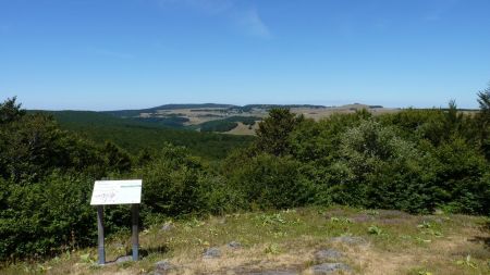 Vue sur la dômerie d’Aubrac depuis le sommet