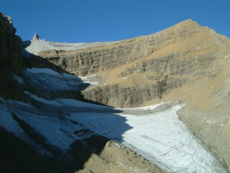 Le pic du Taillon et son glacier moribond