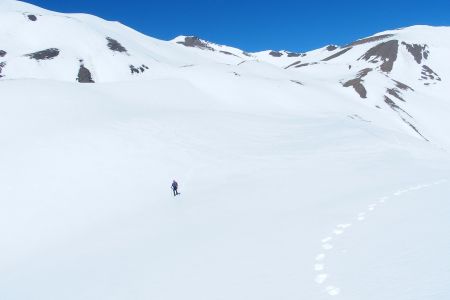 Descente du vallon du Béal de Parouart.