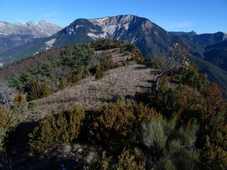 Dans le rétro : crête sommitale de la Cuillera : un vrai paradis ! Au fond, la montagne Durbonas.