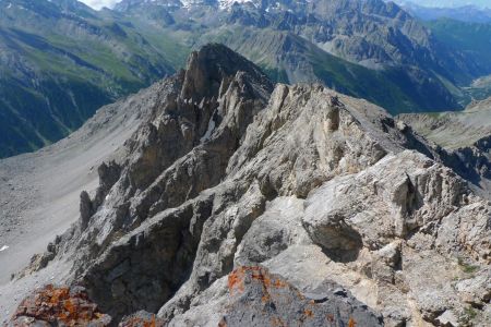 La crête en regardant au sud. 