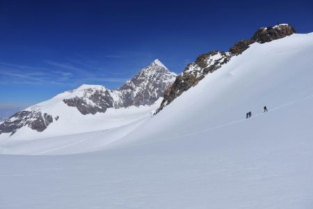 Balmenhorn et Lyskamm vus du Colle Vincent