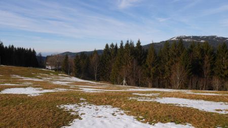 Vue dégagée près de Bosenstein. Hornisgrinde à droite, point cuminant du Nordschwarzwald.