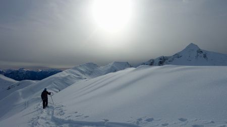 Cheminement sur la crête 