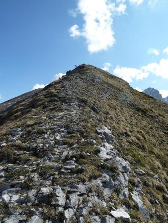 La montée le long de l’arête