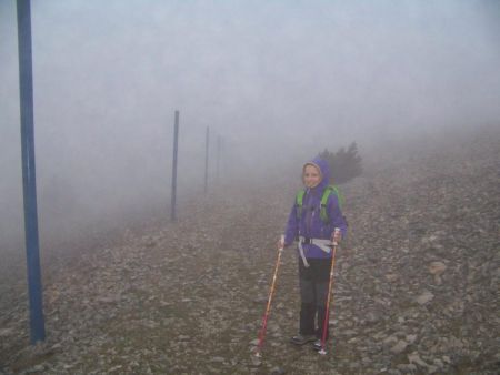 arrivée sur le crête