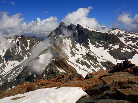 Grand Pic, Pic Central et Croix de Belledonne.