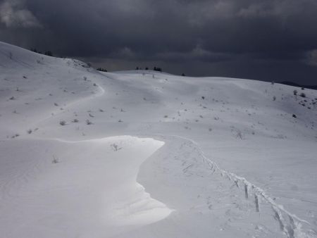 Remontée des dunes de neige.