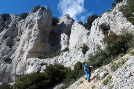 Couloir esthétique pour atteindre le Cap Gros