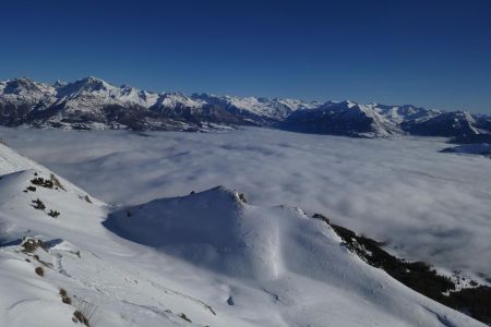 Vue sur la petite combe qui mène au Col !