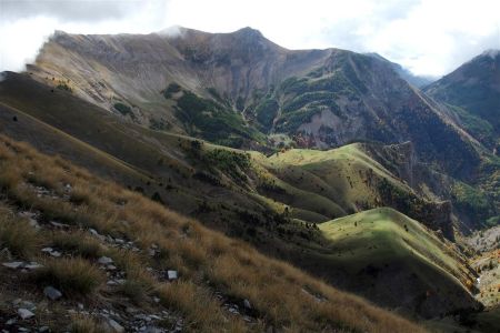 Montagne de Chaudun et Pic de Gleize vus de Coste Folle