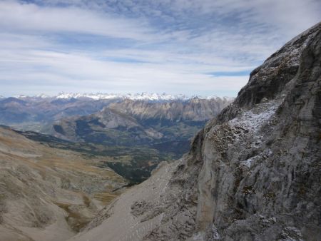 Dans la face nord du Rocher Rond.