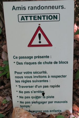 Attention, risque d’éboulement