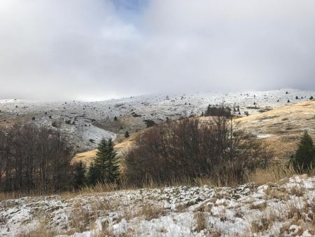 première neige sur le massif