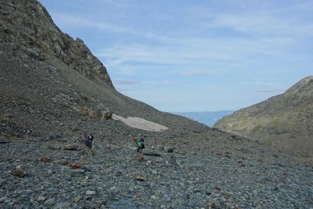 Sommet du névé de la Grande Pente (sans neige !)