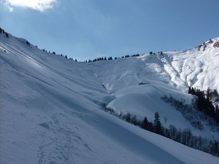 Le col qui nous a poussé à nous rabattre sur la pointe  de Côte Favre