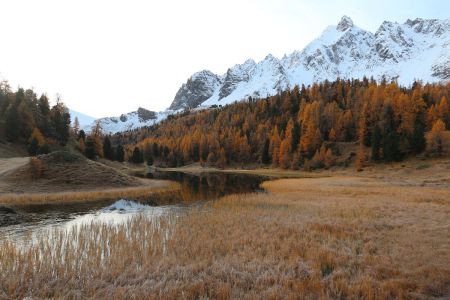 Lac Miroir et Pic des Heuvières.