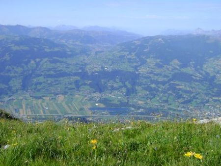 Lac de Passy et le col de Megève.