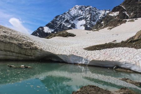 Le lac des Bèches en dégel