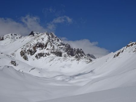 Le lac de la Reculaye bien enneigé 