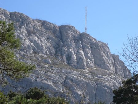 L’arrivée au col, en vue de l’émetteur du sommet.