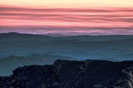 Une autre image du Canigou (2784m) à 381km, le Mourre Nègre (1125m) tout à gauche