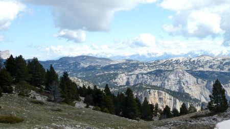 Vue sur le secteur visité la veille : Tête du Jardin...