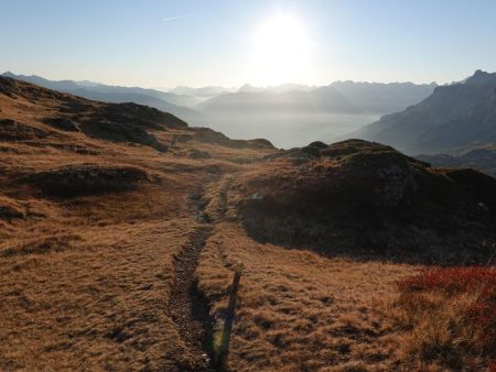 Descente tranquille sur le sentier...