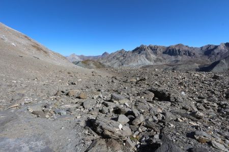 Descente sur le col de Marinet.