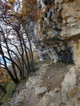 Sentier sous la falaise