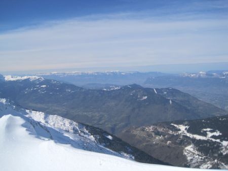 Vue du sommet vers l’Ouest