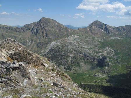 Les sommets frontières : pic de Sauvegarde et pic de la Mine