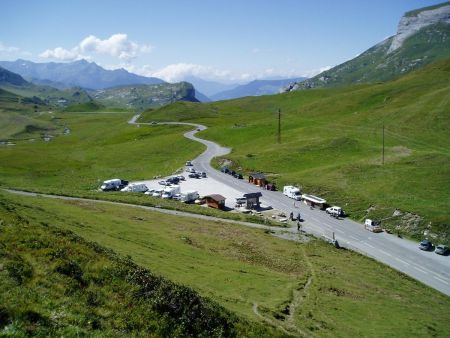 Arrivée au Cormet de Roselend