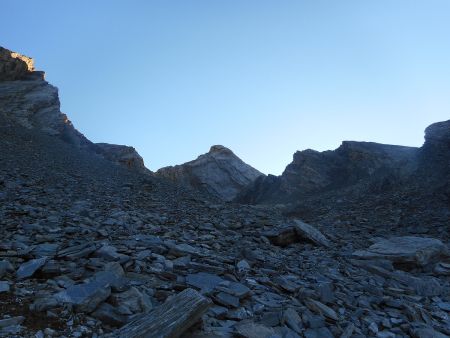 La zone d’éboulis