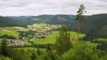 Belvédère du Rosenberg, vue sur Baiersbronn, Le Rinkenkopf et le Tonbachtal.