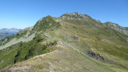 Sur la crête, vue arrière, Montagne d’Outray