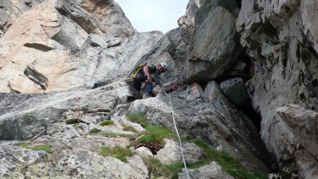 2ème passage raide avant le couloir de sortie.