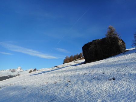 Curieux bloc sur fond de Rochebrune