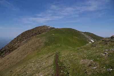 La crête entre le Sommet de Pique Poque et le Pic de Cagire