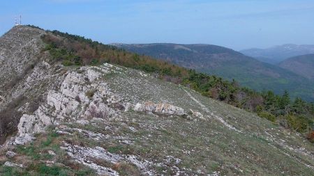 Le sommet 1491m regard versant nord.