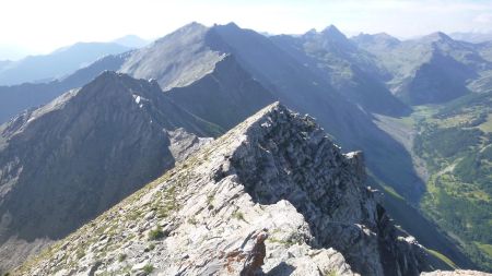 L’arête Sud-Est et la Tête de Fer au premier plan