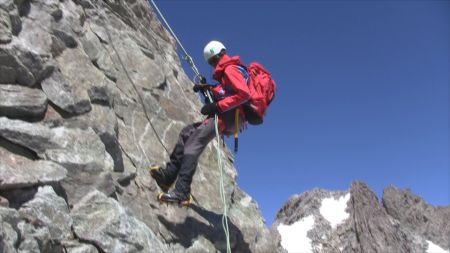 descente sur le glacier