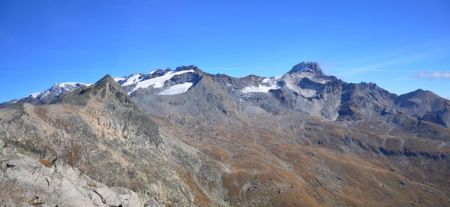 Les glaciers de la Vanoise et la Dent Parrachée...