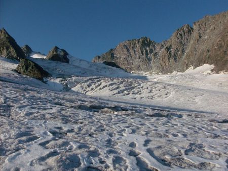 Sur le glacier.