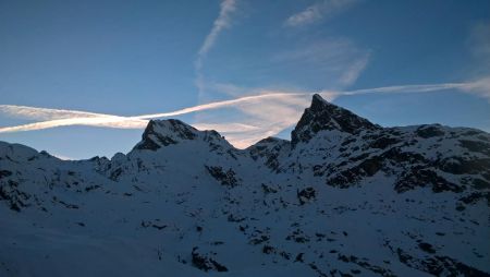 Tête du Lac Autier (2740m) et Cime Niré (2666m), au petit matin