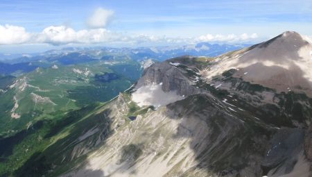 Vallon Pierra Tête de Vallon Pierra et lac du Lauzon.