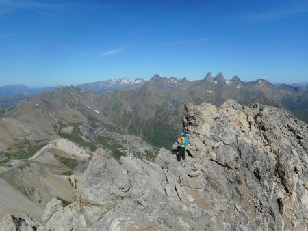 Dans la voie, arête finale.