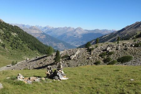 Montée au col des Ayes ; Prorel, vallée de la Guisane, Goléon, Aiguilles d’ Arves, Galibier, Cassille, Grand Aréa, Thabor