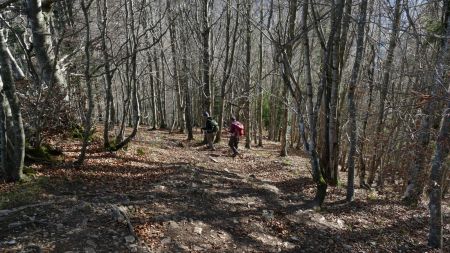 Descente sur le Col de la Drière, avec de rares balises.